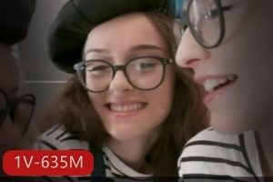 新速片艺术小姐姐互动合集1V635M，天蓝头发可爱自拍